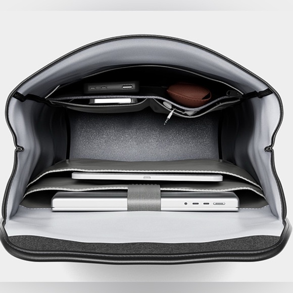 NWOT Timbuk2 Custom Prospect Roll Top Laptop Work Backpack Black Gray Blue Work - Picture 4 of 15